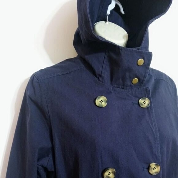 GH Bass & Co Navy Hooded Utility Jacket Small - Picture 2 of 15